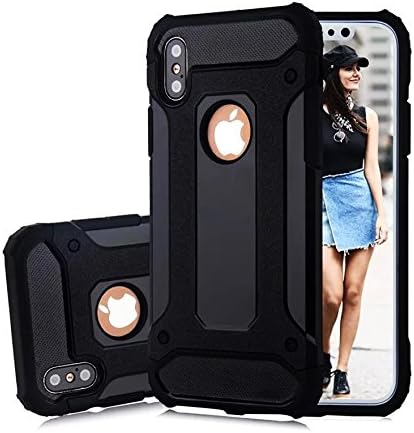 iPhone X, iPhone 10 Case, Ultra Protective Heavy Duty Hybrid Armoured Premium Case for 5.8" Apple iPhone X / iPhone 10 (2017 Release), Shock Resistant - (Grey/Black)