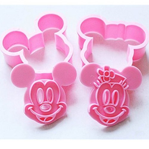 2-tlg. Fondant Plätzchenformen Set Ausstecher Ausstechformen, Mickey Mouse