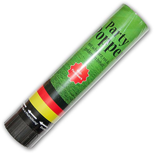 4 x Party Popper Deutschland 5×20 cm Konfettikanone Konfetti Fanartikel WM EM