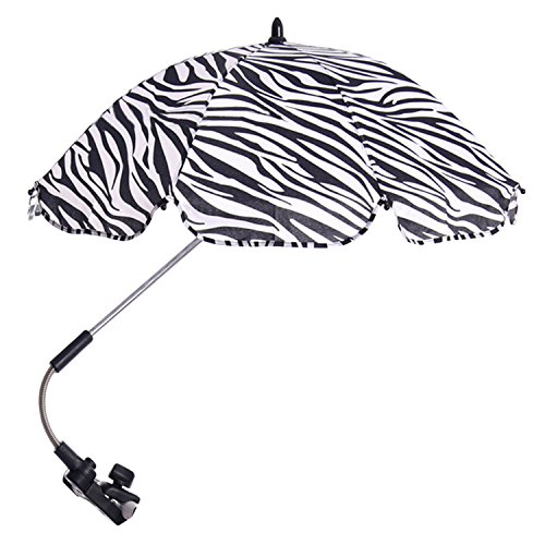 Preisvergleich Produktbild Einstellbar Baby Kinderwagen Sun Shade UV Regenschutz Umbrella Sonnenschirm mit Swivel Connector für Rollstuhl Kinderwagen Zubehör Schwarz