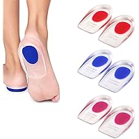 PUDSIRN Fersenschalen, Silikongel-Fersenpolster, Gel-Fersenkissen für Fersenschmerzen, Knochensporn, Schmerzen, Silikon…