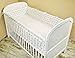 Amilian® Baby Cot Bumper / Nest / Head Guard 420 x 30 cm, 360 x 30 cm, 180 x 30 cm Edge Protector, Bed Equipment, White with Stars (A3)