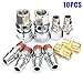 Produktbild ROKOO 10 Stück Set Air Line Schlauchbeschläge Kompressor Verbinder Kupplung Schnellspanner 1/4 Zoll