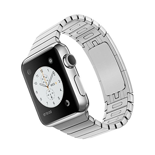 Preisvergleich Produktbild Apple Watch 38 mm - Aluminum-Gehäuse (silber) mit Gliederarmband (silber) [EU Version]