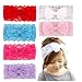 BESTIM INCUK 6-Pack Assorted-Color Baby Girls Ritzy Lace Hairband Headwear Bowknot Hair Accessories