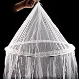 DIGIFLEX Großes komfortables Moskitonetz zur Anbringung am Bett in Weiß - 2