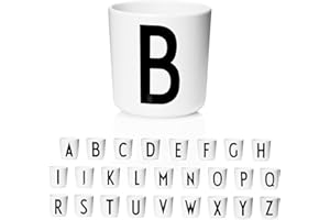 Design Letters Bicchiere Bambino (A-Z) | Bicchiere Neonato 6+ Mesi | Perfetto Regali Natale Bambini | Sippy Cup Senza BPS/BPS | Tazze Colazione Per Bambini | Tazza Bambini Adatto al Microonde | 175 Ml
