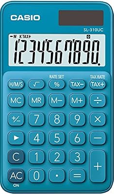 Casio SL 310UC BU Calculatrice de poche Bleu