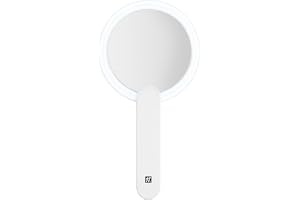 ZWILLING Kosmetikspegel (10x förstoring, LED-uppladdningsbar, 360 graders roterande handtag, dagsljusvit), Premium