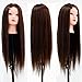 Neverland Professional 26" 50% Real Human Hair Training Head With Free Clamp For College and Professional Use Brown
