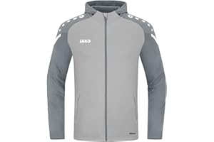 JAKO Herren Kapuzenjacke Performance, neonorange/weiß/marine, M, 6897