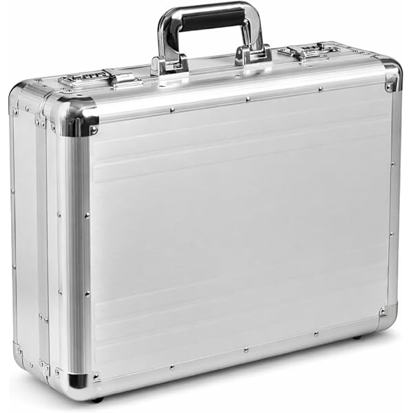 GUARDIQUE Premium aluminium aktetas medium - veilige, lichtgewicht, duurzame, multifunctionele opbergtas met schuimrubberen binnenkant voor professionals, reizen en apparatuurbescherming - Slank