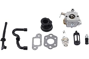 Jeffergarden Carburador para STIHL MS170 MS180 017 018 Motosierra Hogar Jardín Patio Interior Exterior Cortacésped Accesorios Reemplace la herramienta de ajuste Tune up