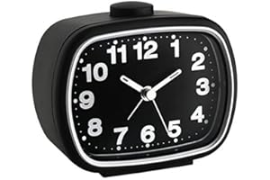 ‎TFA DOSTMANN TFA Dostmann 60.1017.01 budzik analogowy, w stylu retro, głośny alarm, tworzywo sztuczne, czarno-biały 11 x 6 x 9,2 cm, dł. 117 x szer. 77 x wys. 123 mm