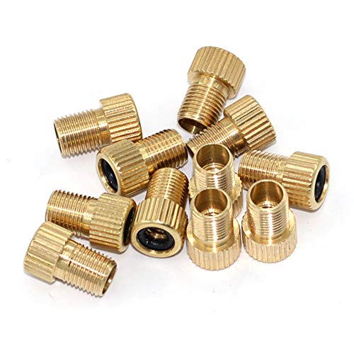 10 piezas de latón Presta a Schrader convertidor de válvula de coche adaptador de bicicleta bomba de aire compresor herramientas