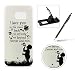 Produktbild Für Samsung Galaxy S7 Hülle Silikon Schutzhülle Tasche Case,Für Samsung Galaxy S7 Weiches Silikon TPU Gel Bumper Case Etui Schale Cover Skin,Herzzer Modisch Hochwertig Ultra Dünn Slim Thin Bunt Handytasche Mit [I Love You Ich Liebe Dich Muster] Guter Schutz Kratzfest Flexibel Leicht Gummi Rubber Jelly Soft Protective Stabil Handyhülle Schutztasche Back Cover Case Shell für Samsung Galaxy S7 + 1 x Frei Schwarz Handy Halterung Ständer + 1 x Frei Schwarz Touch Pen Stift Stylus