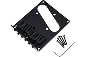 KAISH - Ponte singolo per chitarra Telecaster, colore: Nero