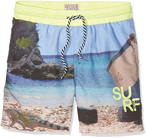 Retour Boy's Stanly Swim Shorts, Jaune (Neon Yellow), 2 Years