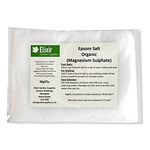 Elixir Gardens ® Epsom Salts Organic BP FCC Food Grade Magnesium Sulphate (300g)