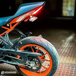 MOTOAGGRANDIZE Compact Tail Tidy/Fender Eliminator for KTM RC 125/200/ 390 | Color: Matte Black (Compatible with Small Number Plates only)