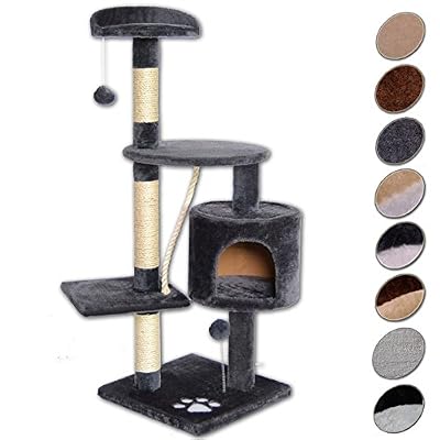 dibea Arbre à Chat avec Griffoir/Centre d'Activités Gris 112 cm