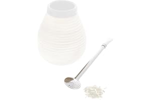 foto-kontor Bombilla de Acero Inoxidable para el té Mate y el Tubo de Bebida Matcha de 19 cm de Longitud