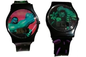 MARUKATSU Reloj de Marvel,Reloj Hulk,Reloj Sonido,Reloj para niños,Reloj para Regalos, Hulk Marvel,Reloj de niños,Reloj Inteligente niña,(Reloj Hulk 21913)