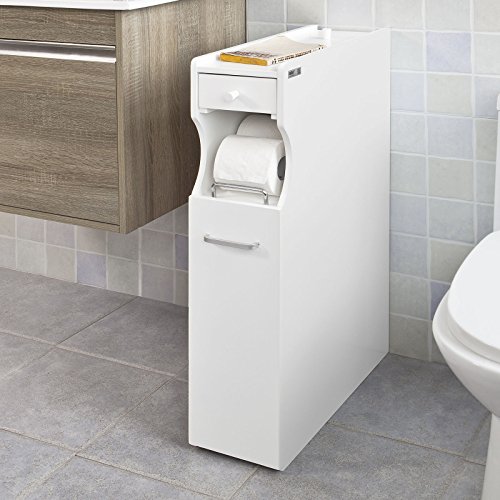 SoBuy® Badregal Nischenregal Standschrank Seitenschrank weiß FRG50-W - 2