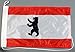 Produktbild Buddel-Bini Bootsflagge Berlin 20 x 30 cm in Profiqualität Flagge Motorradflagge