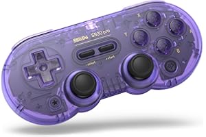 AKNES 8BitDo SN30 Pro Manette Bluetooth sans fil Switch/Switch OLED, Contrôleur Bluetooth Gamepad pour Steam, MacOS, Windows, Android, iOS & Raspberry Pi (Violet)