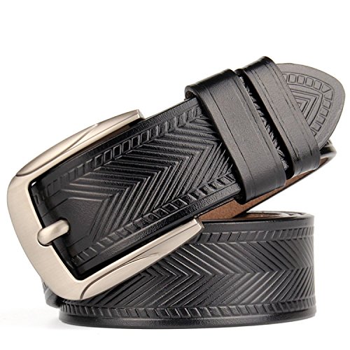 DIDIDD Hommes ceintures boucle d'aiguille en cuir antique