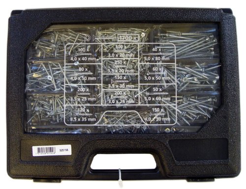 Bestapac 525156 Universalschraubenkoffer verzinkt Pozidrive