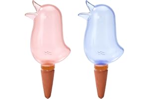 JXAA oyas terre cuite arrosage automatiqu goutte à goutte pour jardin,forme d'oiseau science arrosage plantes automatique facile à ajouter de l'eau goutte à goutte pour jardin maison intérieur extérieur/fl