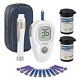 Metene Blood Glucose Monitor Meter, Diabetes Testing Kit, 50 Blood Sugar Tester Strips with 1 Lancing Device
