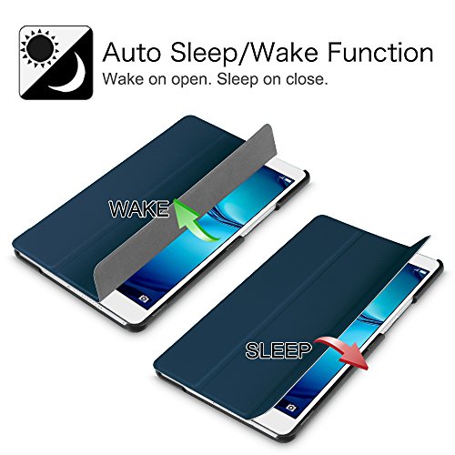Fintie Huawei MediaPad M3 8.4 Hülle -Ultra Schlank Superleicht Ständer (SlimShell) Case Cover Schutzhülle Etui Tasche mit Ständer und Auto Sleep / Wake Funktion für 8.4″ Huawei MediaPad M3 8.0 Android Tablet-PC, Marineblau - 3