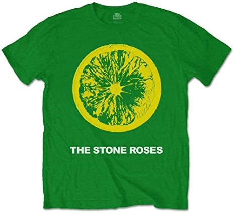 Stone Roses Official T Shirt The Classic Green Logo Lemon
