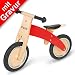 Produktbild Sterngraf Pinolino Kinder-Laufrad 'JoJo' MIT Gravur (z.B. Name, Datum, Motiv) ** Farbe rot/braun ** Holz-Laufrad mit Namen-Nummernschild für Mädchen & Jungen