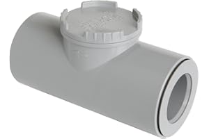 First Plast NRC32G Valvola Antiritorno in PVC ad Incollaggio, Grigio, ø 32 mm