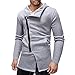 Produktbild Herren Reißverschluss Pullover Herbst Winter Kapuzenpullover Farbe Patchwork Kapuze Tasche Sweatshirt Jacke Mantel Outwear Zip Hoodie für Sport Fitness Gym Training & Freizeit Felicove