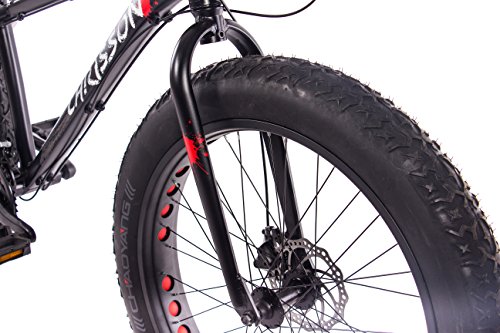 26″ Zoll FAT BIKE MOUNTAINBIKE FAHRRAD CHRISSON FAT ONE mit 24 Gang SHIMANO ALIVIO / ALTUS schwarz matt - 5