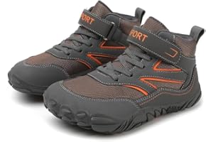 DININT Enfants Chaussures Minimaliste Barefoot,Enfants Chaussures de Randonnée pour Semelle Zero Drop,Garçons Filles Chaussures de Trail Antidérapantes Noir,EU GR.28-37