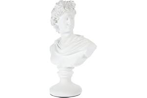HAWILLOSCH Apollo Bust Skulptur Vit Resin Europastil Figurin För Skrivbord Dekoration Unik Och Elegant Staty För Hem Och Kont