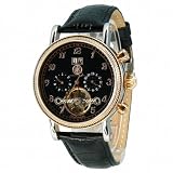 Constantin Durmont Herren-Armbanduhr XL Tradition AnalogAutomatik Leder CD-TRAD-AT-LT-STRG-BK