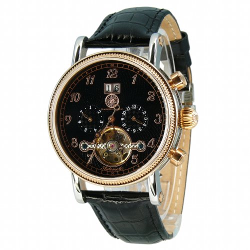 Constantin Durmont Tradition CD-TRAD-AT-LT-STRG-BK - Reloj analógico automático para Hombre, Correa de Cuero Color Negro