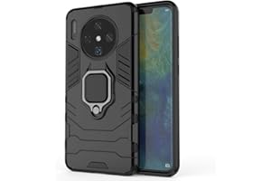 Huawei Mate 30 Custodia, MHHQ 2 in 1 Armour stile resistente Hybrid Dual Layer Armatura Defender PC + TPU Case Cover con supporto magnetico per auto per Huawei Mate 30 -All Black