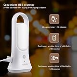 AVANTEK Nachtlicht mit Bewegungsmelder und Dualsensor, Taschenlampe Notlicht mit eingebautem Akku für Zimmer, Stromausfall und Autoreisen - 2