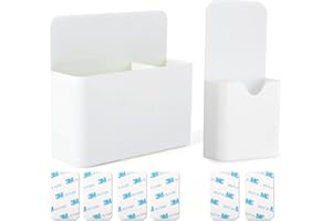 WAAYANG 2 Pcs Magnetic Marker Holder, White Magnetic Pen Holder, Self Adhesive Wall Mount Magnetic Dry Erase Marker Holder For Dry Erase Whiteboard, Magnetic Pencil Holder For Home Office School