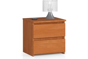 AKORD | Comodini Picolo con 2 Cassetti | Armadio Camera da Letto | Mobiletto Multiuso | Cassettiera Scrivania | Salvaspazio | | 40 x 40 x 35 cm | 16mm Pannello laminato | Ontano