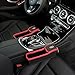Produktbild 2 Stück Autositz Seiten Schlitz Taschen Auto-Sitzablagefach Organizer PU Leder Utensilientasche für Auto füllt Lücken Zwischen den Sitzen (Schwarz mit Rot)