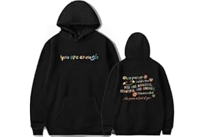 YINGKE Damen Dear Person Behind Me You Are Enough Bunter Druck Personalisierte Streetwear Hoodie Unisex Übergröße Pullover Kapuzenpullover